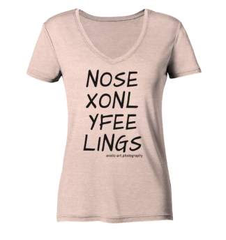 No Sex Only Feelings - Ladies Organic V-Neck Shirt