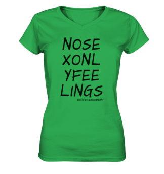 No Sex Only Feelings - Ladies V-Neck Shirt
